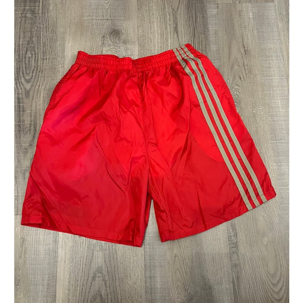 Vtg Adidas 90s Red Youth Shorts